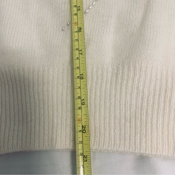 Marisa Christina Cream Sweater with Sequin Details Vintage Romantic Bridal - Picture 13 of 15